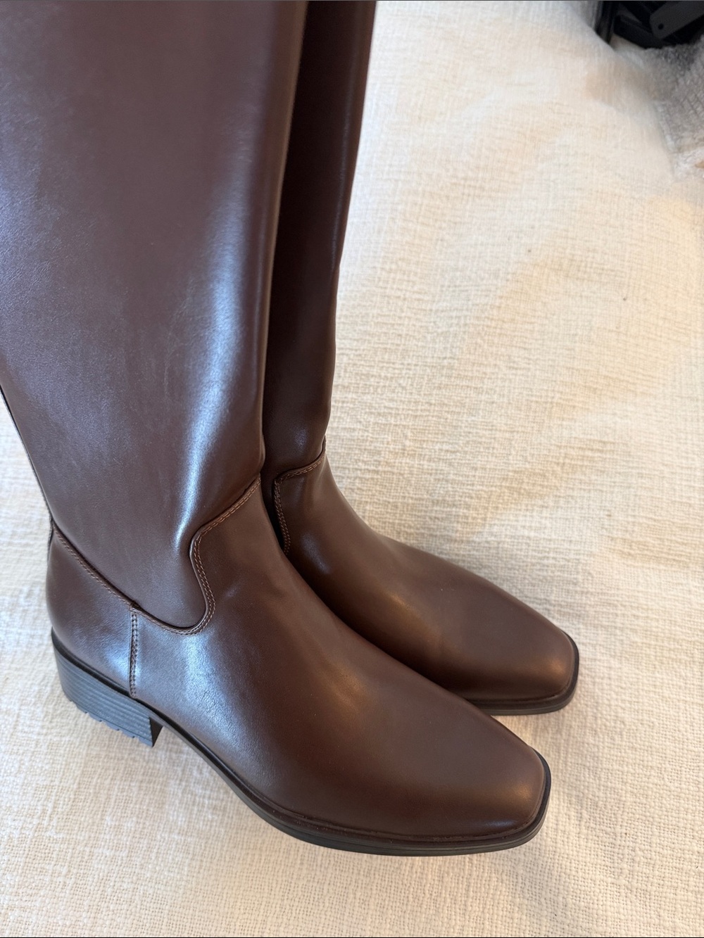 Nine West brown leather riding boot